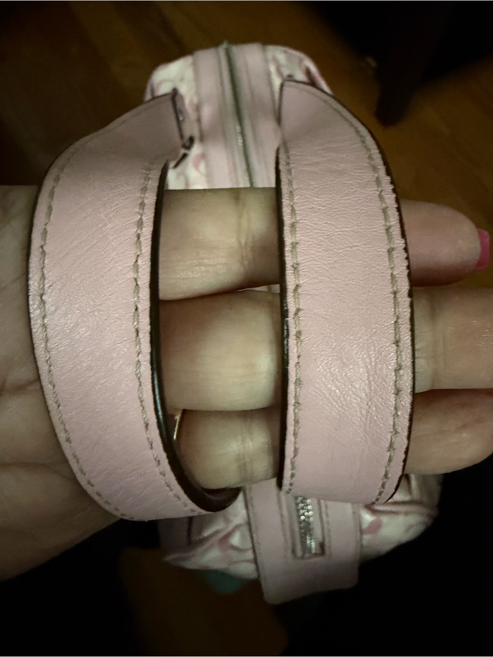 Coach Pink Signature Chelsea Heritage Canvas Satchel Shoulder Bag EUC. - Picture 4 of 4